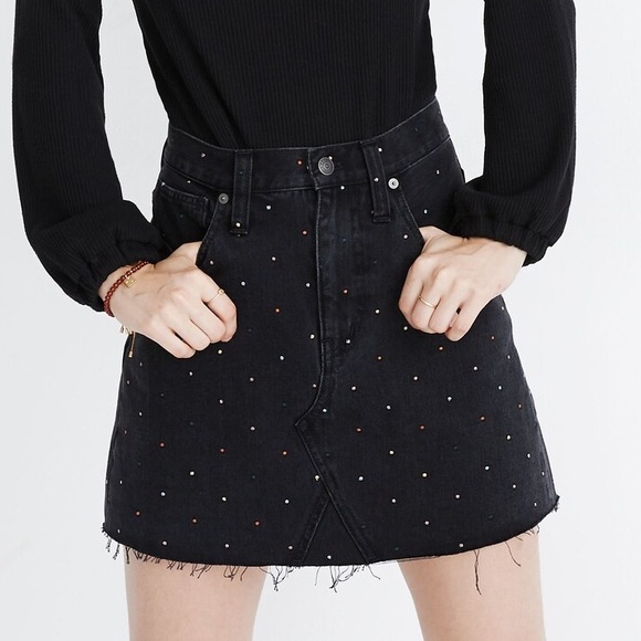 Madewell Rigid Denim A-Line Mini Skirt - Picture 1 of 7